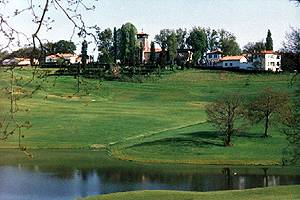 View of the village of Arcangues from the golf course.