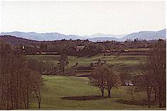 Vue des Pyrénées et le pays basque du golf d'Arcangues 